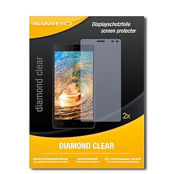 SWIDO 2 x Displayschutzfolie Siswoo R8 Monster Schutzfolie Folie DiamondClear unsichtbar