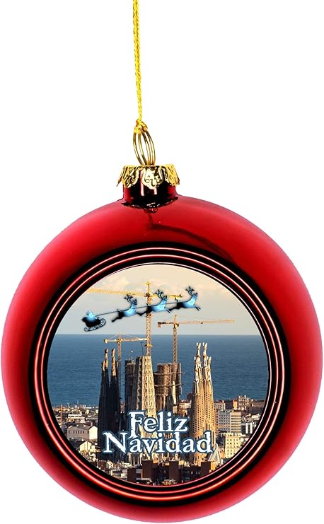 Amazon Com Jacks Outlet Barcelona Spain Christmas Ornament La Sagrada Familia Christmas Ornament Christmas Ornaments Travel Ornament Christmas Decor Red Christmas Ball Ornaments Home Kitchen amazon com