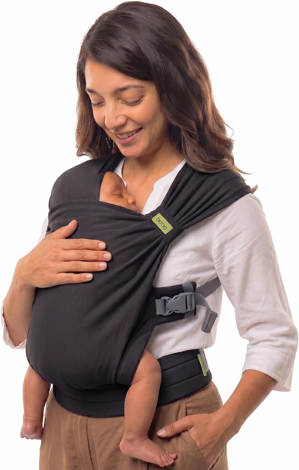 Boba Bliss Pre-Wrapped Baby Wrap Carrier Newborn Sling Black