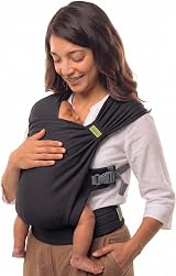 Boba Bliss Pre-Wrapped Baby Wrap Carrier Newborn Sling Black
