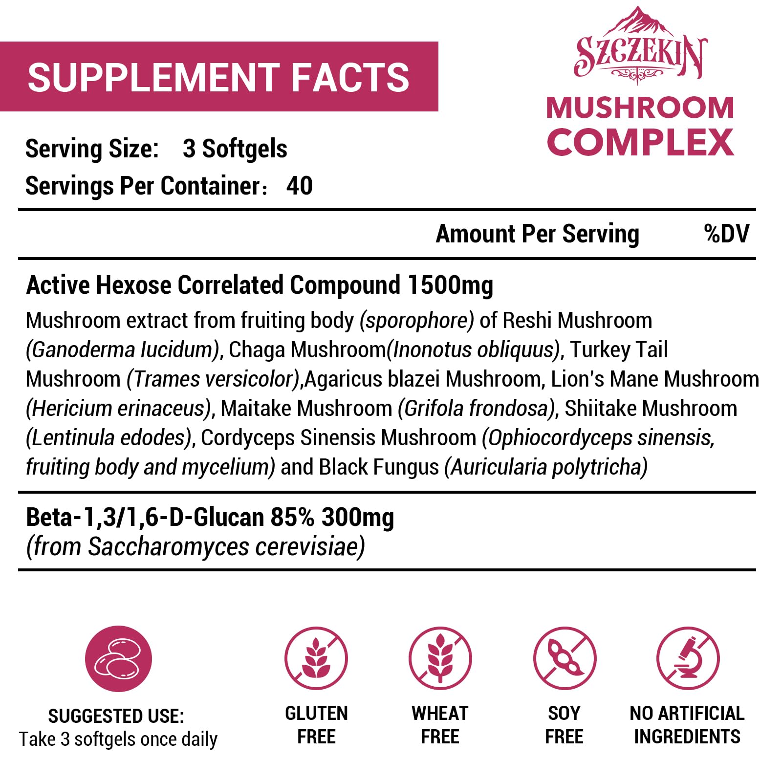 1500mg Liposomal Active Hexose Correlated Supplement,120 Soft Gels Beta-Glucans with Natural Mushroom Extract, Immune System, Liver Function, Maintain T-Cell & Killer Cell Activity