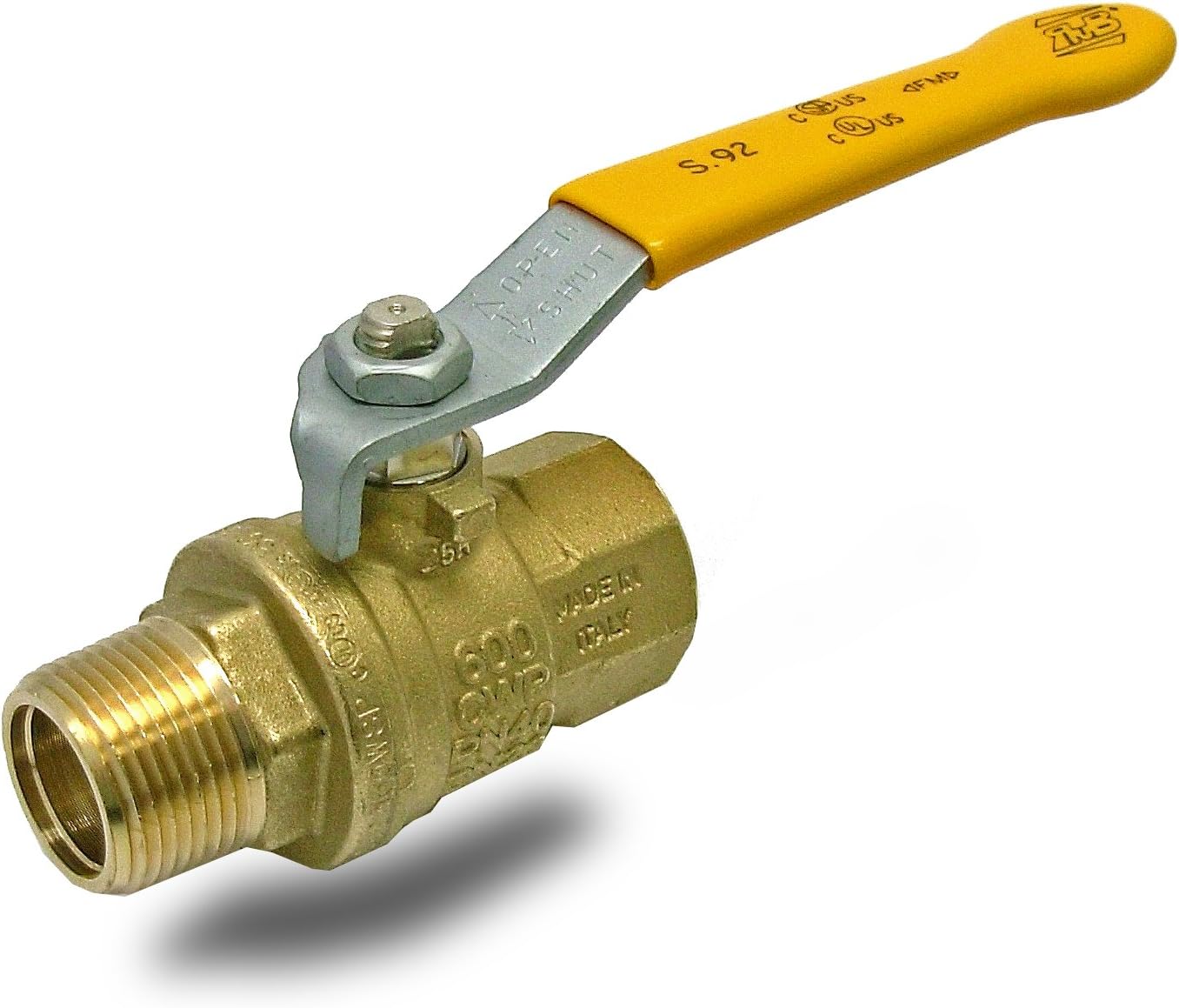 RUB S92E42Q S92 3/4" Mxf Lever Handle Ball Valve Water Steam Gas, 0.75"