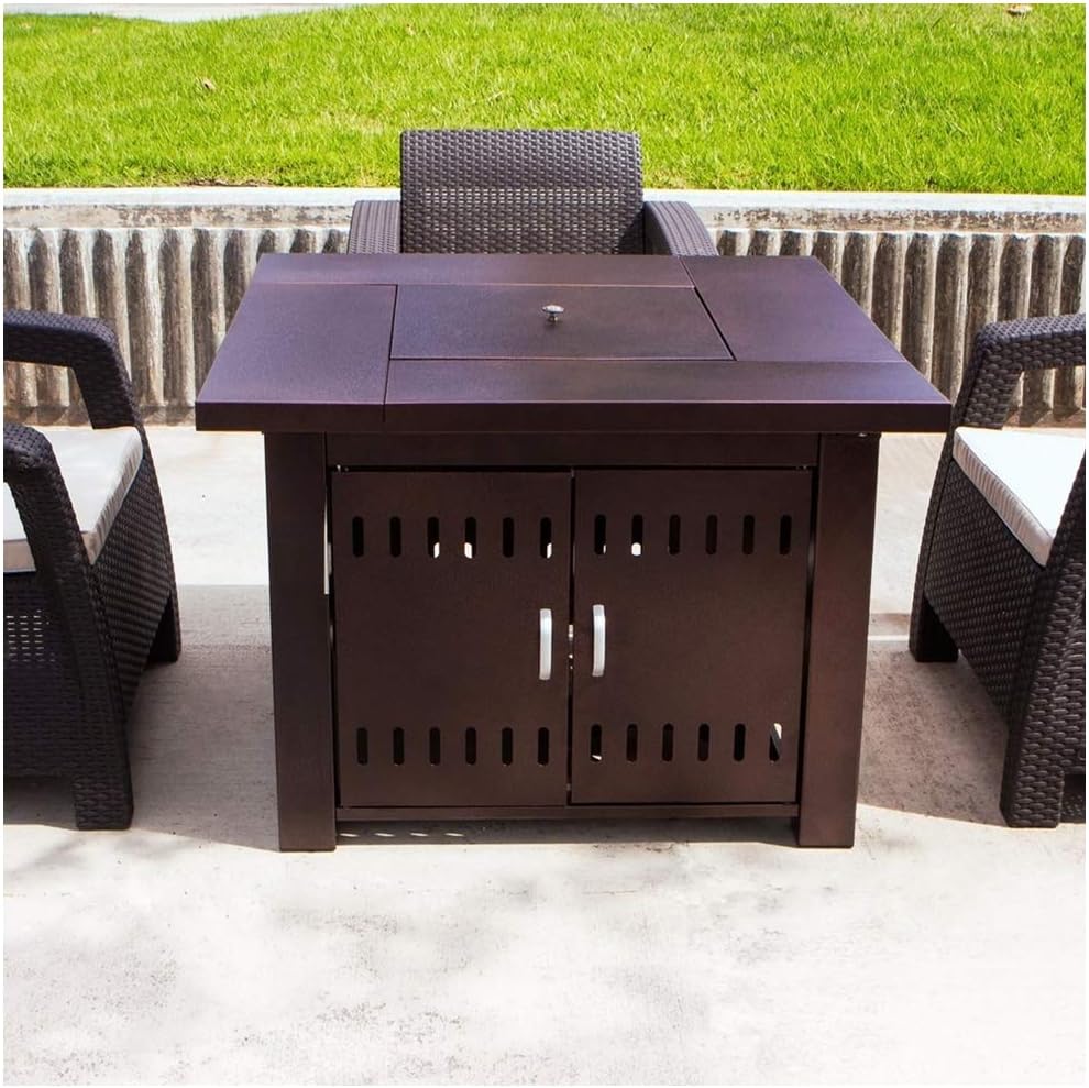 Amazon Com Lapha 42 000 Btu Desk Fire Pit Table Patio Deck