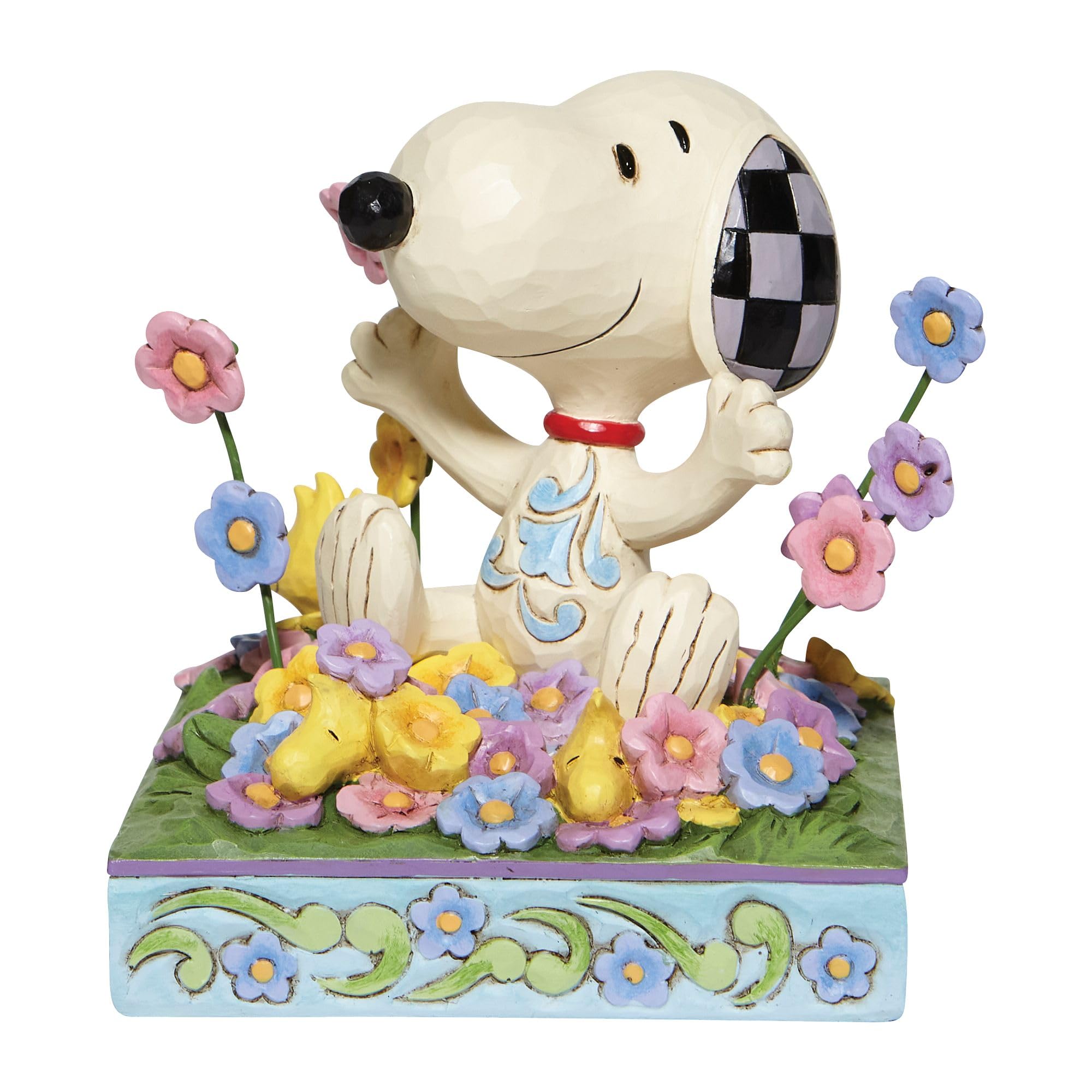 Enesco Jim Shore Snoopy In Bed Of Flowers Fig Figurine