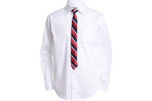 Izod Boys Long Sleeve Button-Down Collared Dress Shirt with Tie and Chest Pocket