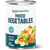Amazon Grocery, Canned Mixed Vegetables, 15 Oz (Pack of 6)