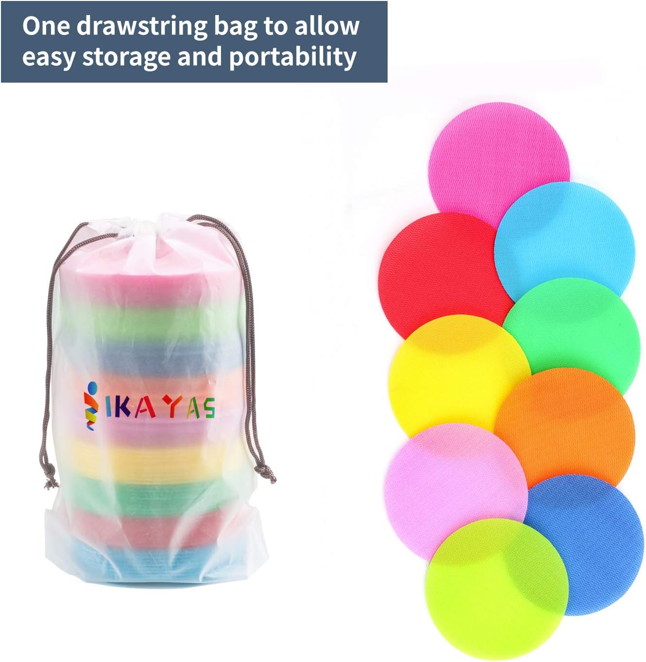 IKAYAS 81 Pcs Carpet Sitting Spot Carpet Spots Markers for Classroom, Carpet Circles Dots Sitting Spots Circle Spots for Kids, 9 Colors: Toys & Games