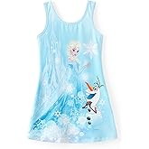 Disney Stitch Princess Frozen Elsa Minnie Mouse Girls Tank Dress Sleeveless A-Line Sundress Summer Beach Clothes 2-9 Years