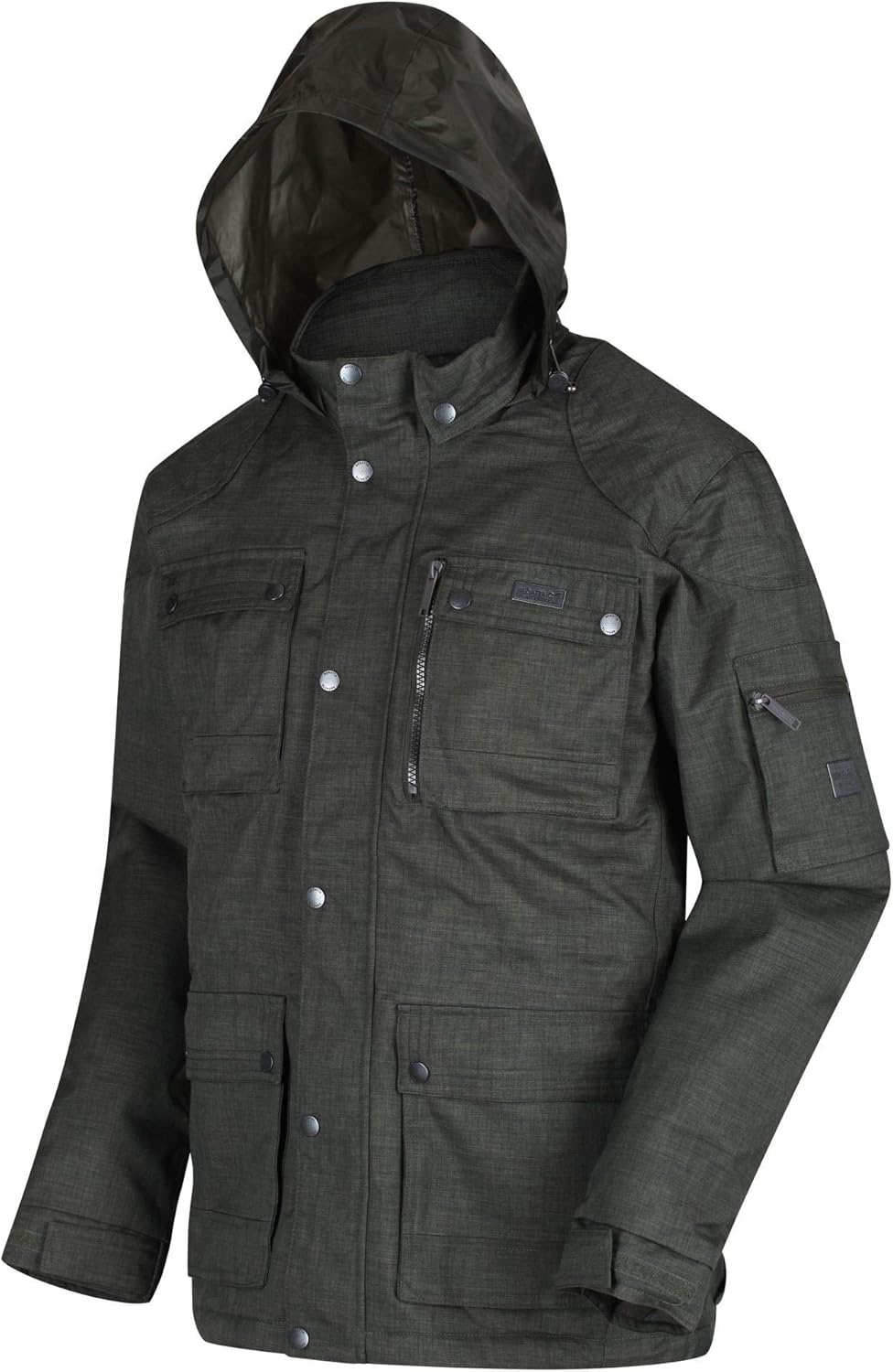 Regatta Mens Erving Jacket with Concealed Hood (S) (Bayleaf Green) at