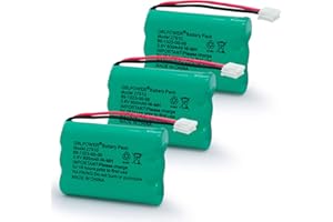 QBLPOWER 3.6V 800mAh 27910 Cordless Phone Battery Rechargeable 89-1323-00-00 E1112 E2801 TL72108 SD-7501 23-959 Cordless Handsets (Pack of 3)