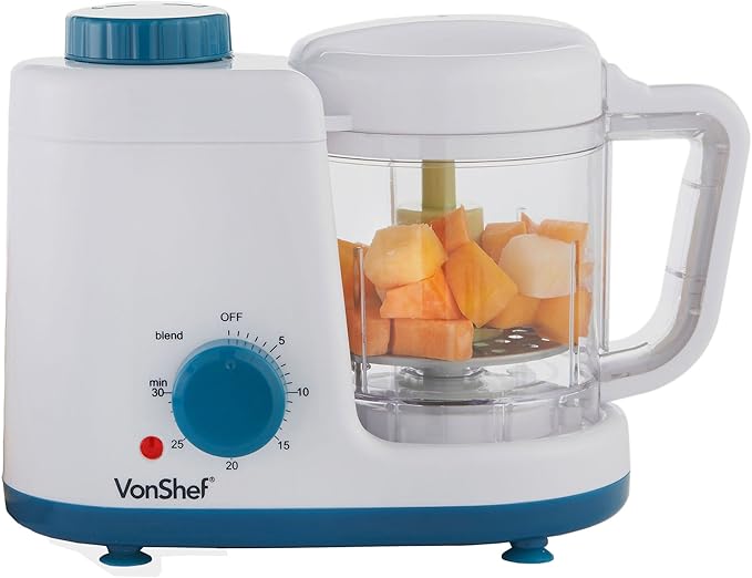 VonShef Baby Food Maker Combined 2in1 Baby Food Steamer and Blender Amazon.co.uk Baby
