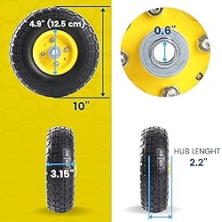 AR-PRO (4-Pack) 4.10/3.50-4" Flat Free Tire and