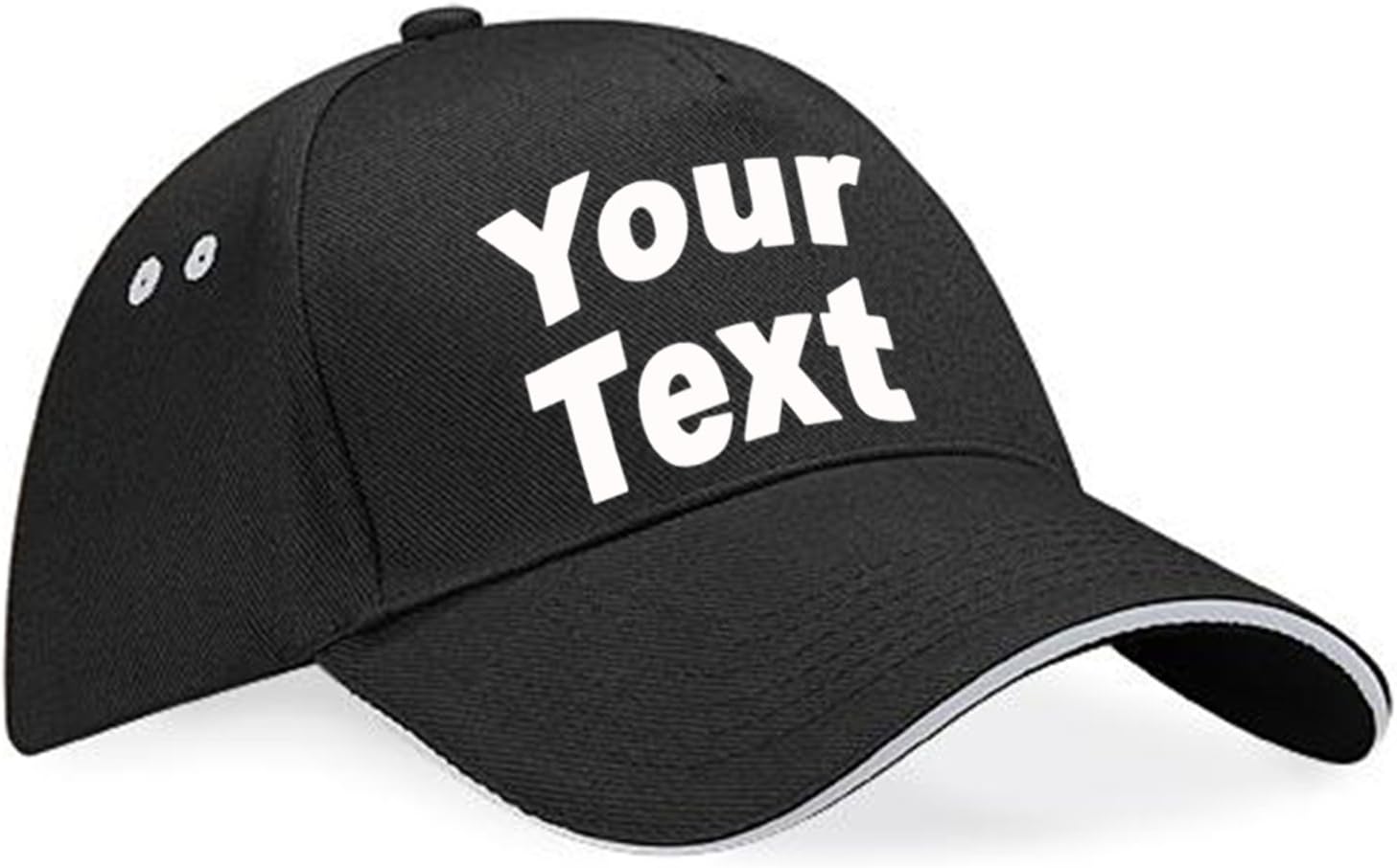 Personalised Premium 2 Tone Baseball Fashion Cap HAT 123t Slogans