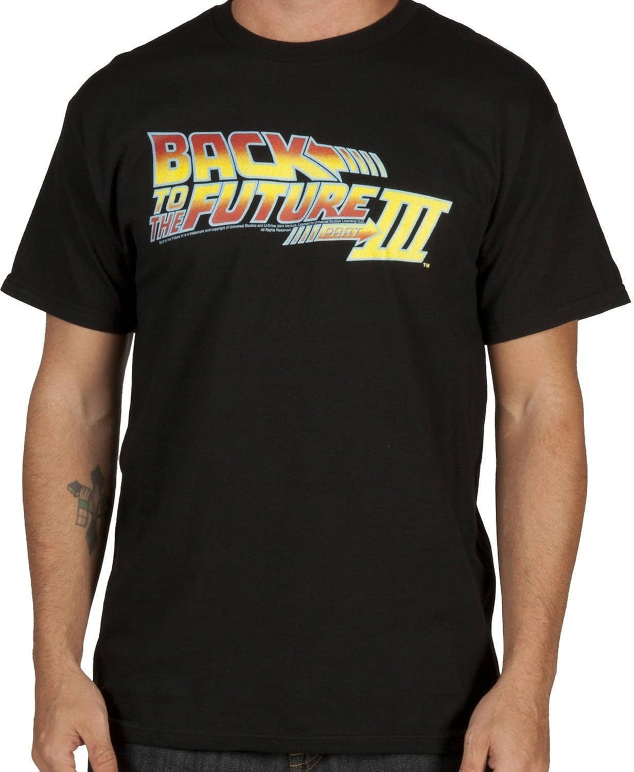 Back To The Future III Men's TShirt Black Small Clothing