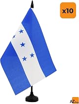 AZ FLAG Set of 10 Honduras Table Flags 5 x 8 inches 21 x 14 cm view 2