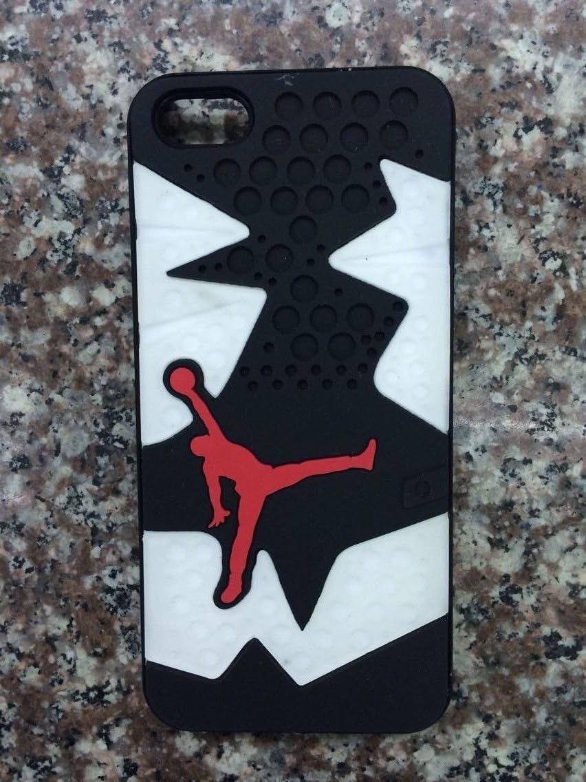 NSY® - Air Jordan PC Hard Case for Apple iPhone iphone 6 Plus (Sole 4 - White and Black)