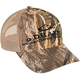 Drake Waterfowl Hunting Camo Duck Head Logo Mesh Back Cap, Blades Habitat - One Size Fits Most