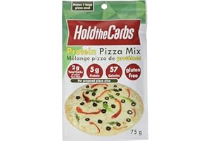 HoldTheCarbs Low Carb Protein Pizza Crust Mix, Low Carb Gluten-Free with Only 1g Sugar, All Natural, No Added Sugar & Low Cal