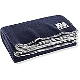 M MCGUIRE GEAR Heavy Duty Wool Blanket, Survival, Emergency, and First Aid Use – Mil-Spec, Fire Retardant, Durable Outdoor Wool Blankets for Camping. - Navy Blue, (64 x 90 inches)