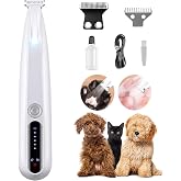 2026 New Pet Precision Trimmer, Dog Paw Trimmer with LED Light, Ultra Quiet | IP68 Waterproof, Dual-Speed Motor, Suit for Trimming Paw, Ear, Face, Butt, Eyebrows, USB Rechageble