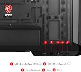 MSI MAG PANO M100L PZ Micro-ATX PC Case USB-C 20Gbps GPU Stand Dust Filters view 4