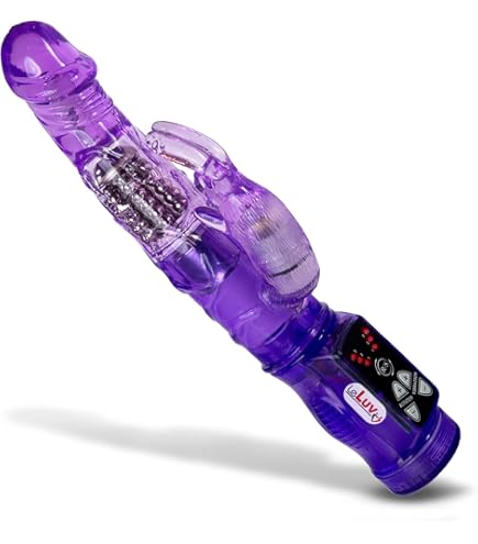 Amazon.com: LeLuv Rabbit Vibrator Quiet 9.5 Inch Rotating Pearls Multispeed  Blue : Health & Household