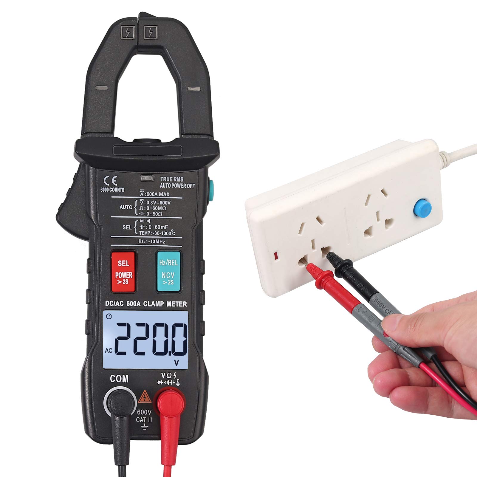 Mua CAMWAY Digital Clamp Meter, Non-Contact Ammeter, Current Clamp ...