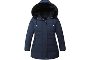 KAIDER Women's Plus Size Winter Coat Waterproof warm Down Coat Detachable Hooded Parka Jacke