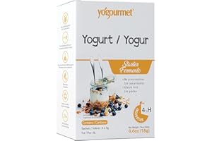 Yogourmet Yogurt Starter (6 Pack) - Make Yogurt at Home - Starter Culture - All Natural, Gluten Free, Kosher, Halal - 3 g Sachets