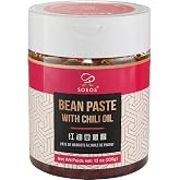 Soeos Sichuan Broad Bean Paste with Chili Oil, 13 oz (366g), Hongyou Doubanjiang, Authentic Chinese Cooking Condiment, Bold &
