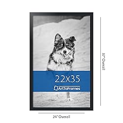 ArtToFrames 22x35 Inch Black Picture Frame, This
