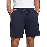 CRZ YOGA Mens Cloud Jersey Sweat Shorts 7" - Lightweight Soft Breathable for Casual Workout Lounge with Pockets