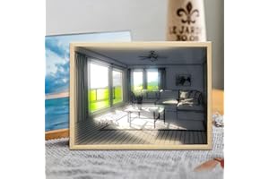 YSNSGMN Lighting Painting Decoration,The Art of Led Glowing Photo Frame,Three-Color Luminous Lighting Acrylic Desktop Art Painting Frame,Bedroom Bedside Decoration Creative LED Night Light Decor
