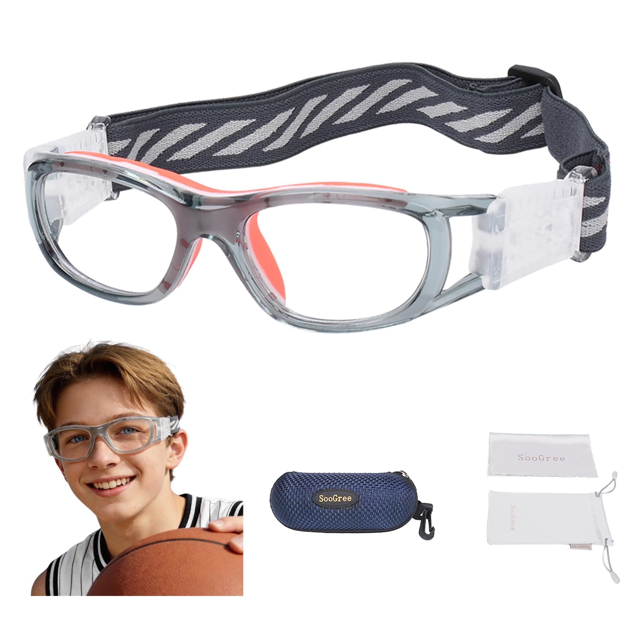View 1 of ''N/A'' SooGree kids Basketball Soccer Football Sports Training Glasses Protective Eyewear Goggles Anti Fog Lens for Boys Girls Youth Safety Glasses Age 7-12