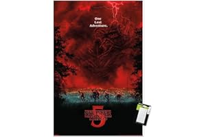 TRENDS INTERNATIONAL Netflix Stranger Things: Season 5 (2025) - Key Art Wall Poster, 34L" x 22.4W", Poster & Mount Bundle