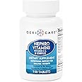 GeriCare Nephro Vitamin C & B Complex Tablets, 100 Count – Daily Kidney Health & Energy Support, Immune System Boost, Antioxidant Protection & Metabolism Support (Pack of 1)