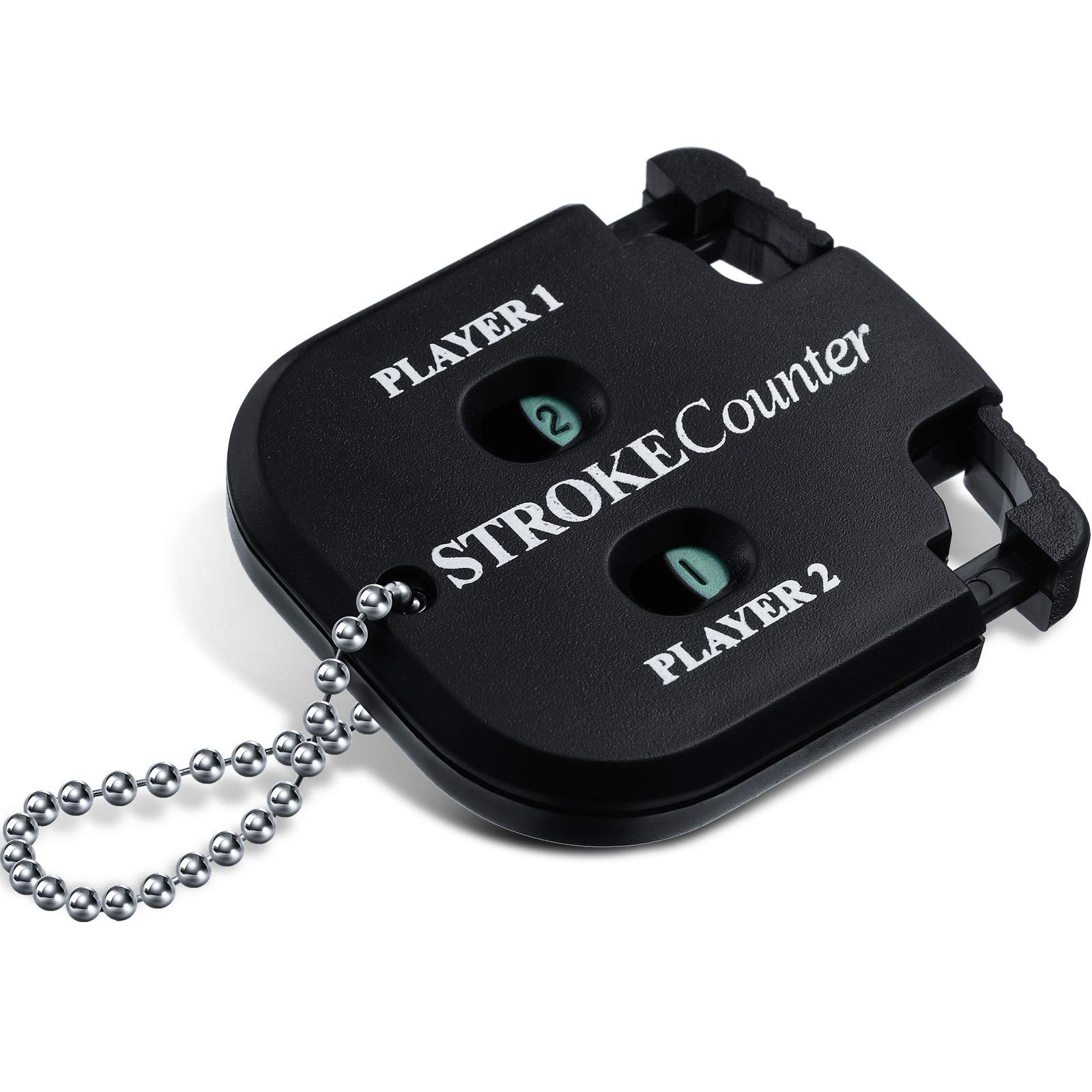 Skylety 2 Players Stroke Counter Golf Score Indicator 2 Digits Mini Square Golf Score Counters Goalscorer Golf Count Handy for Golf Scorer Keeper