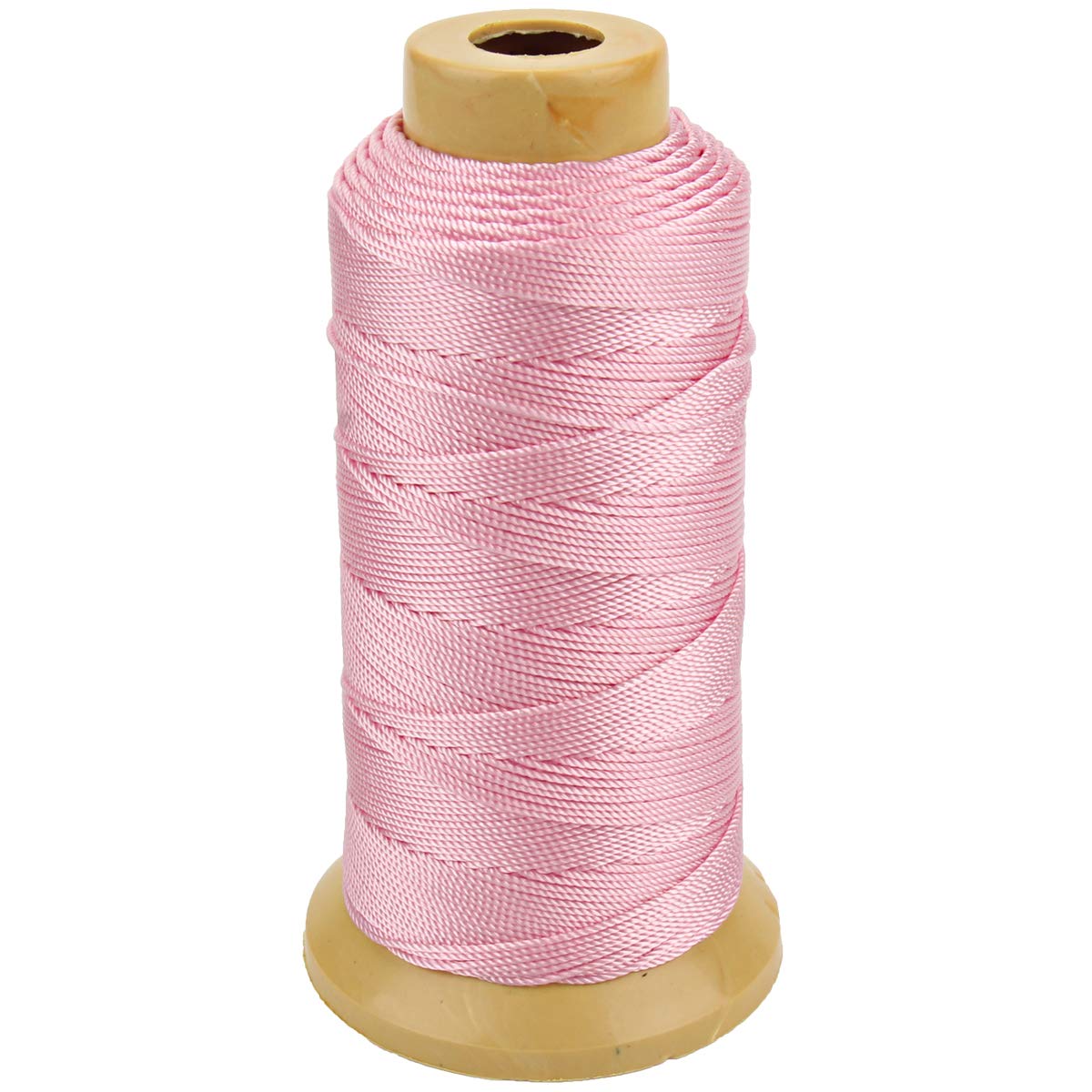 McFanBe 656 Feet Twisted Nylon Line Twine String Cord for Gardening Marking DIY Projects Crafting Masonry (1mm-656 feet, Pink)