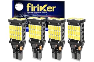 firiKer 4PCS Super Bright 921 T15 912 W16W LED Reverse Lights, Error Free 904 Led 921 Bulbs 45SMD-4014 Chipsets, 912 921 906 LED Car Bulbs For Car Truck Backup Reverse Lights, 1500 Lumens 6500K White