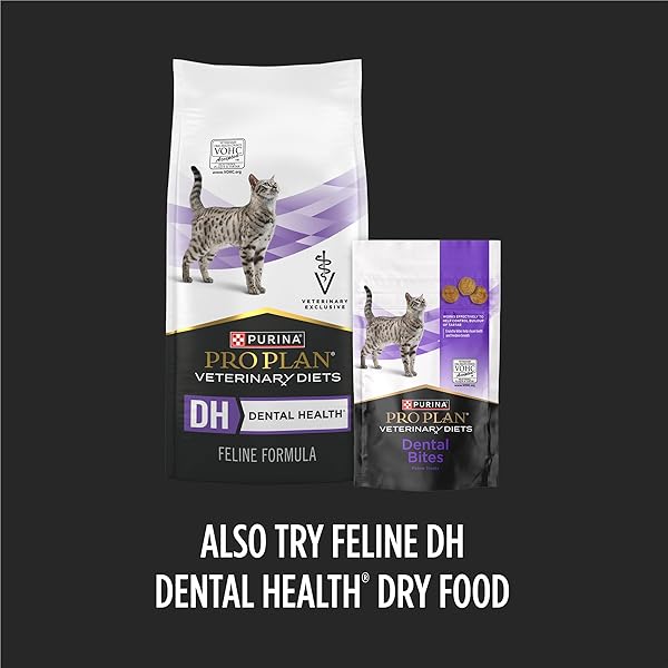 PURINA PRO PLAN VETERINARY DIETS DENTAL BITES CAT TREATS – 1.8 OZ. POUCH