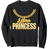 Libra Princess Zodiac Sign With Golden Chain Necklace Women Sweatshirt