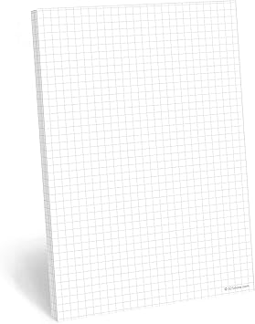Amazon Com 321done Graph Paper Notepad 50 Sheets 5 5 X 8 5 0 Grid Planning Note Pad Thick Premium Paper Made In Usa Plain White Office Products