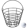 10L0L Golf Ball Basket - Metal Range Bucket with Handle, Holds 50 Balls, Ideal for Men and Kids, Golf Ball Storage Container (Balls Not Included)