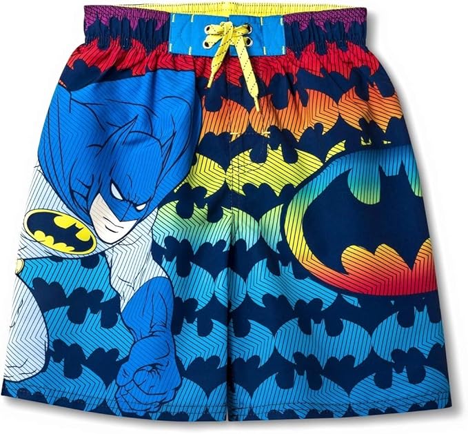 DC Comics Batman Boys' Swim Trunks (Size 5/6) Clothing