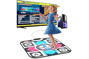 BEBAPOW USB Dance Mat for PC/Computer, Upgraded Dance Pad for Home Entertainment & Exercise, Dancing Game Installer Included, Only Compatible with Windows System (Pattern-A)