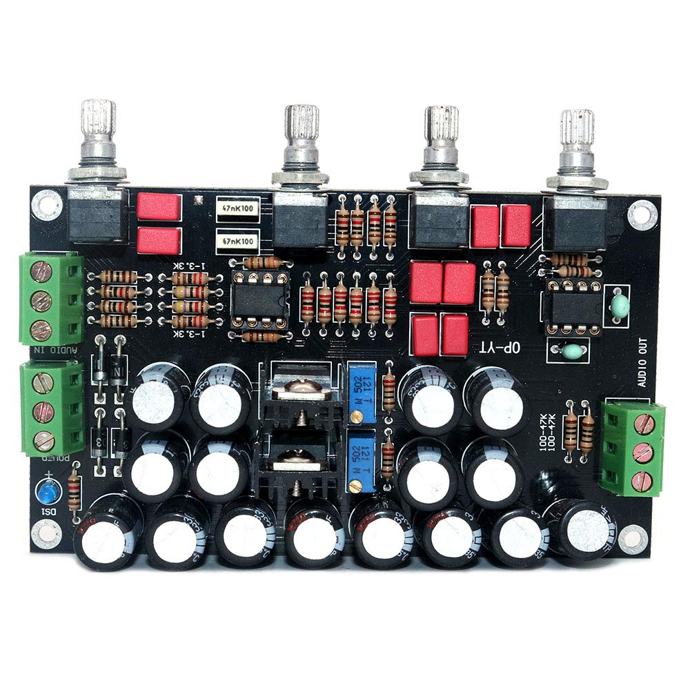 DollaTek HIFI amplificador audio OPA2604+AD827 OPAMP 5532 LM337 LM317 Preamp Pre-amplifier Volume Tone Control Board