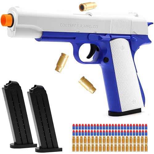 EagleGrove Soft Bullet Toy Gun for Boys with 50 Foam Bullets - Shell ...