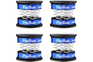 Preffair Audiophile Spring Turntable Isolation Feet Aluminum Adjustable Speaker Stand Floor Protector Mats Non-Slip Subwoofer Shock Absorber Spikes LP Vinyl Record Player Anti Vibration Base Pad