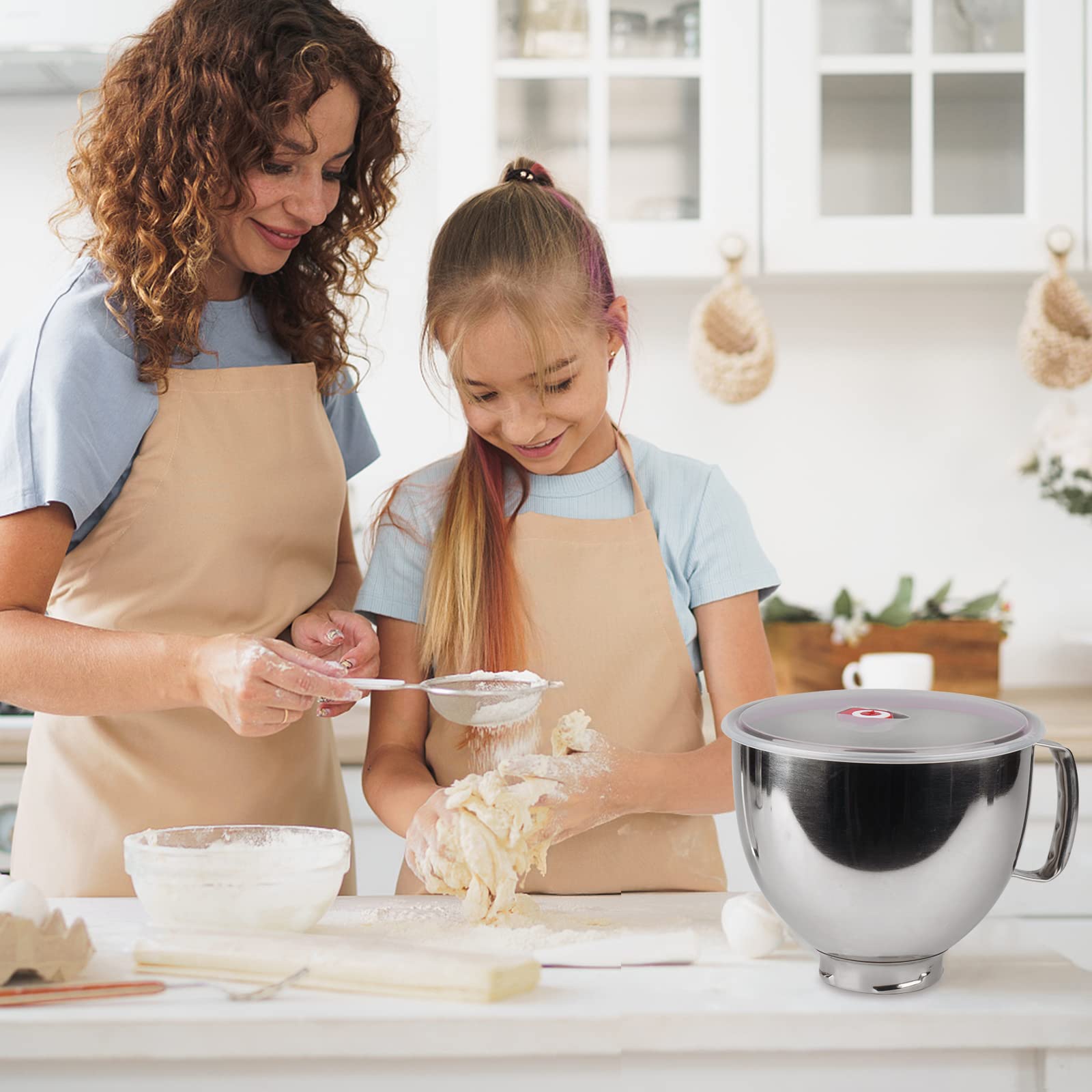 Bowl Covers for KitchenAid Stand Mixers Bowl,Yeast dough airtight bowl lid,Bowl Covers to Prevent Ingredients from Spilling, Fits Bowl models: 4.5/5QT,1PCS