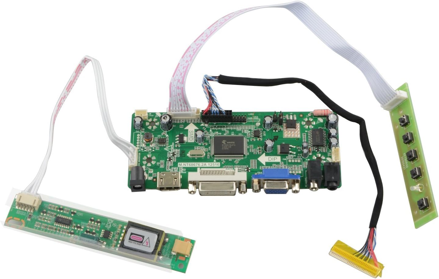 NJYTouch M.NT68676.2A HDMI DVI VGA Audio LCD Controller Board for CLAA154WA05A CLAA154WB03A CLAA154WB03AN CLAA154WB05AN CLAA154WB08A 1280x800